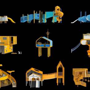 现代游乐设施3D模型下载